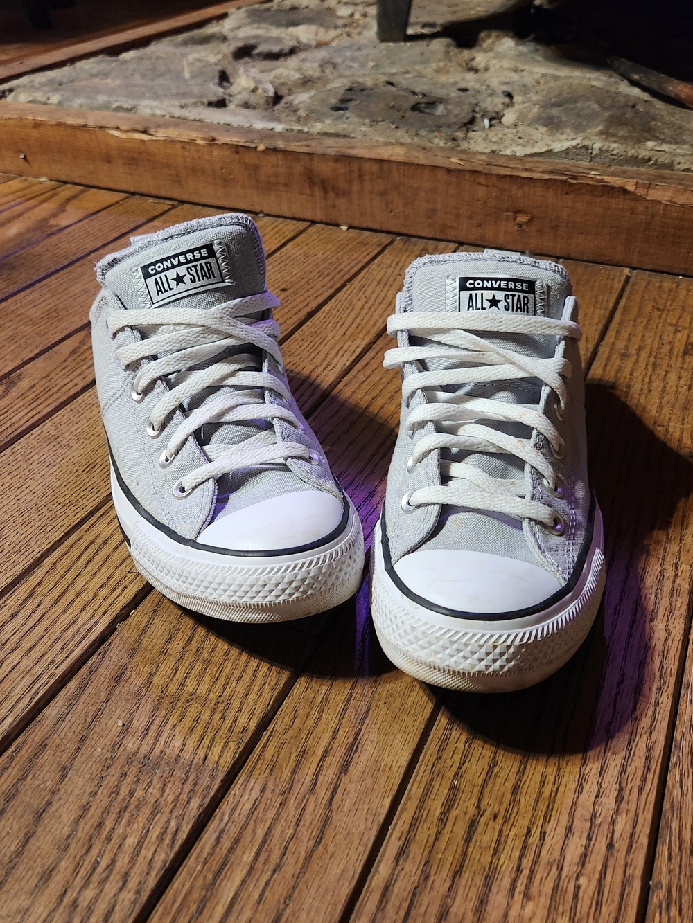 Converse All*Star Light Gray Canvas High-Top Sneakers
